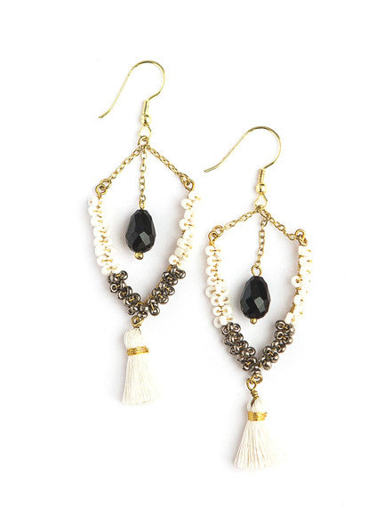 Multi-Textured Tassel Earrings