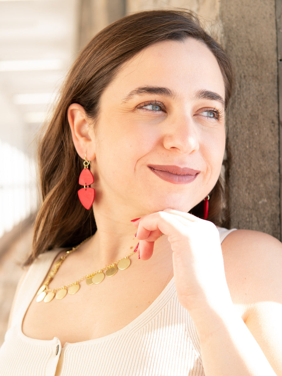 poppy dangle triangle earrings_Fair Anita