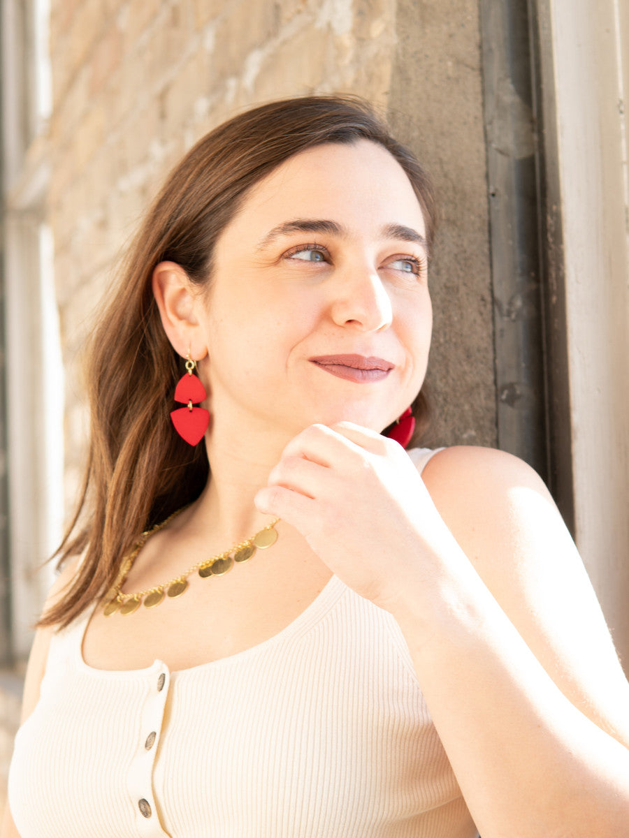 poppy dangle triangle earrings_Fair Anita