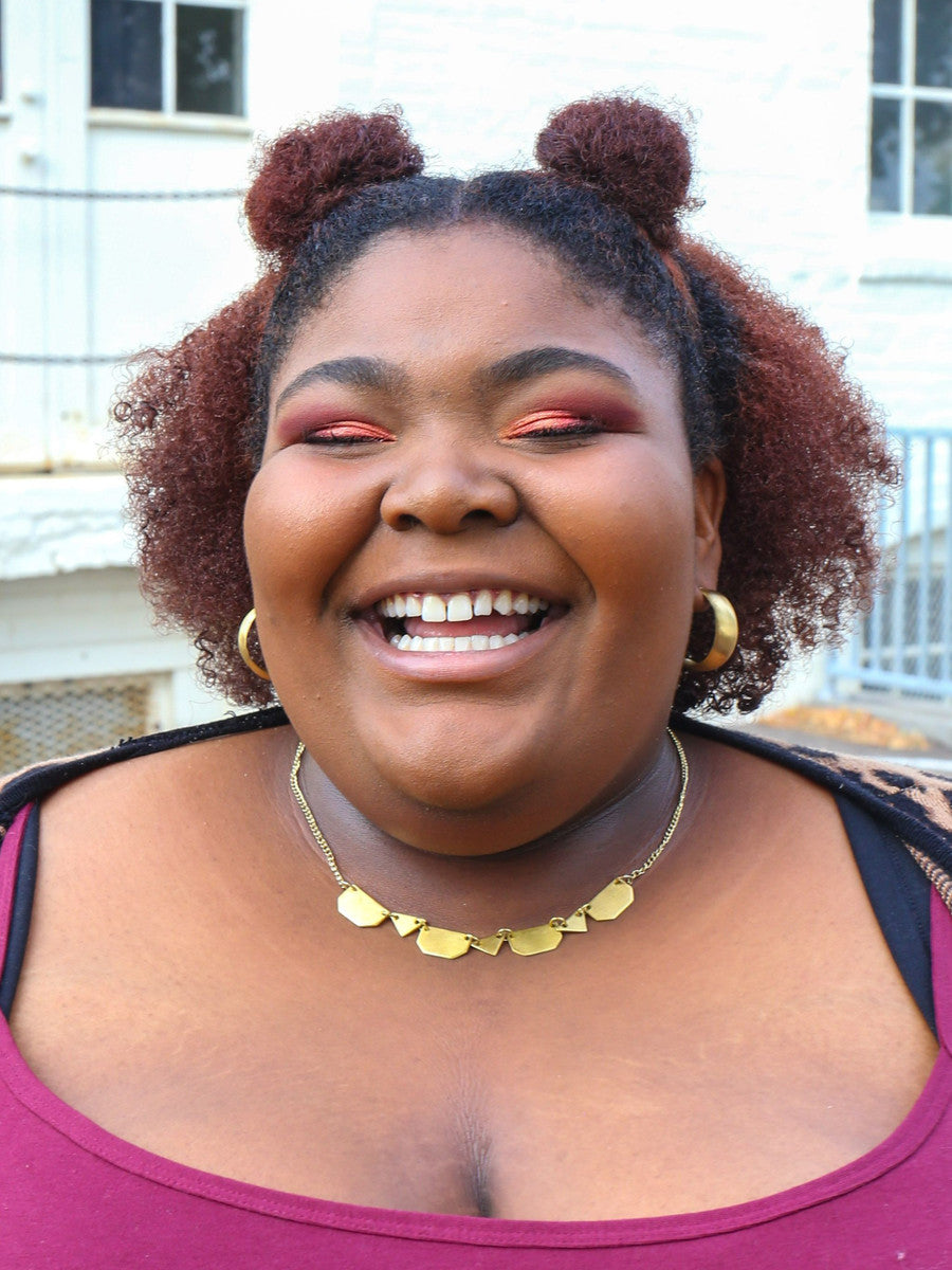 rounded vintage half hoop studs gold | Fair Anita