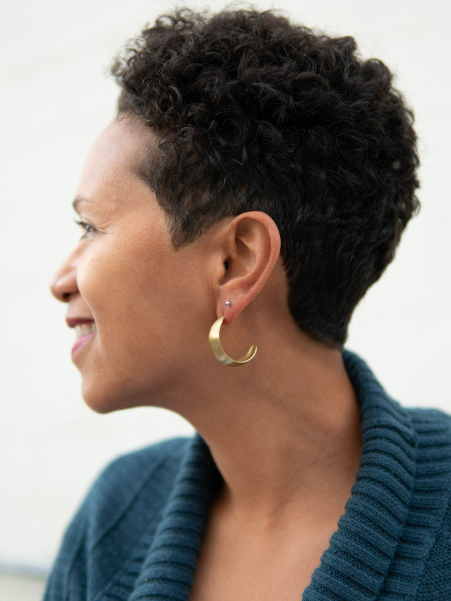 rounded vintage half hoop studs | Fair Anita