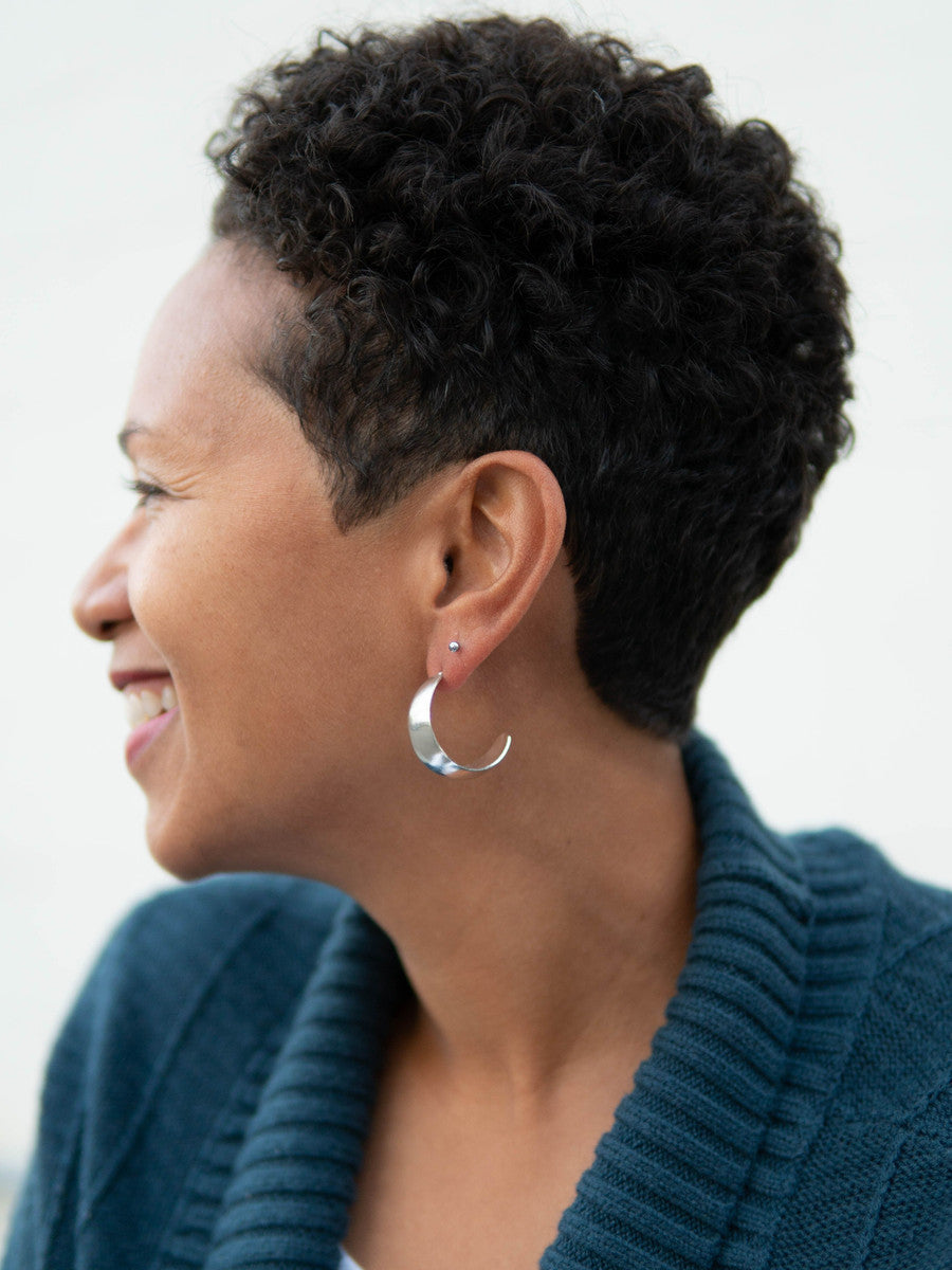 rounded vintage half hoop studs | Fair Anita