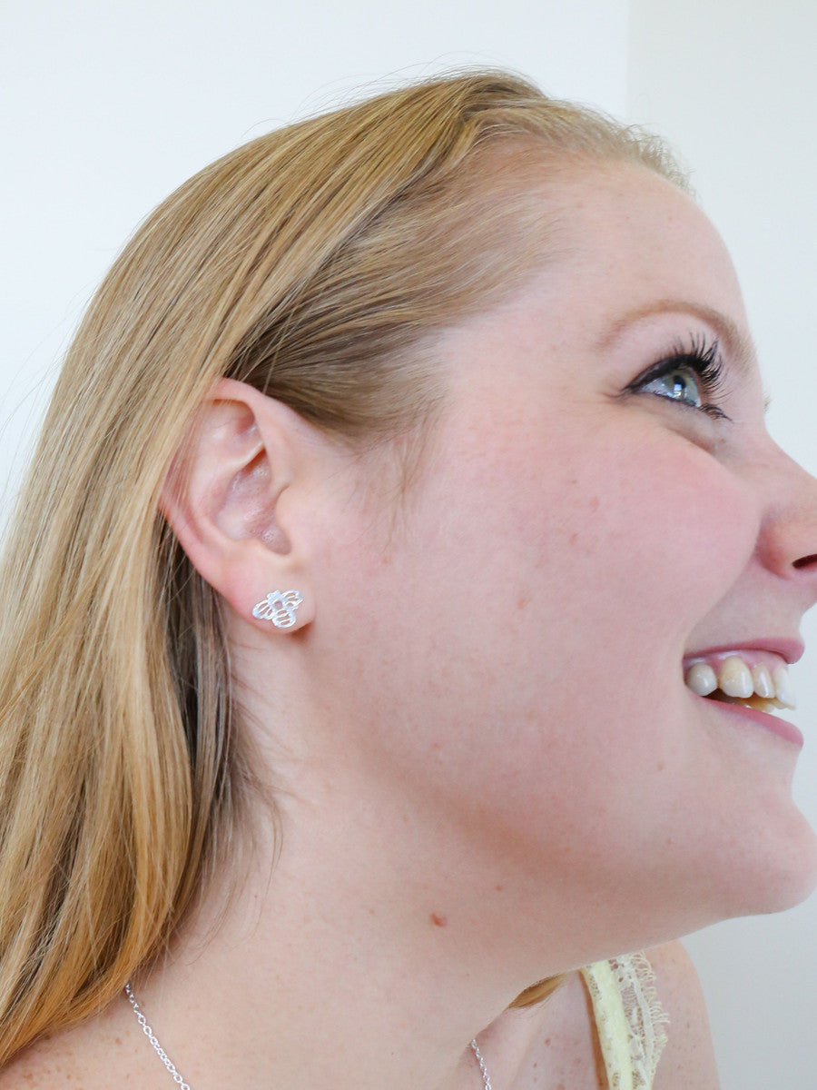honey bee studs ethically-made silver | Fair Anita