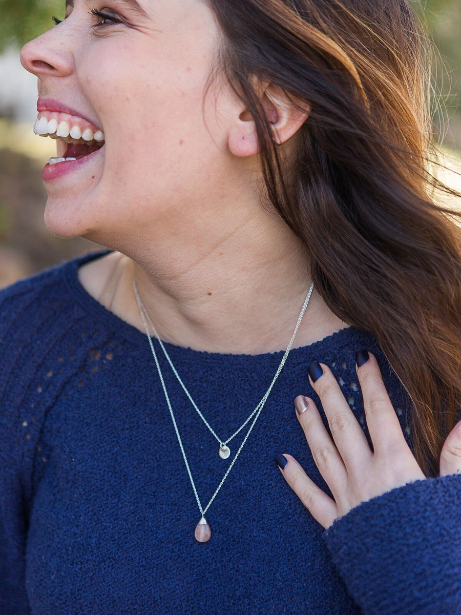 silver triple layered convertible necklace | Fair Anita