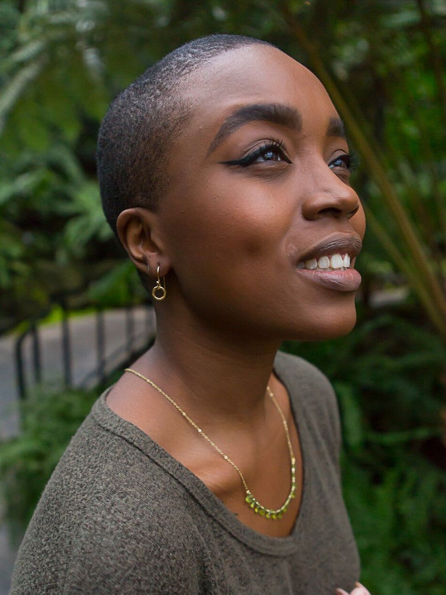 simple gold dangle earrings | Fair Anita