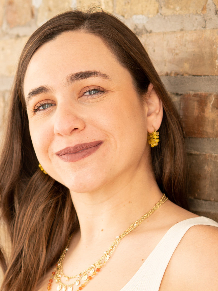 small yellow beaded hoops_Fair Anita