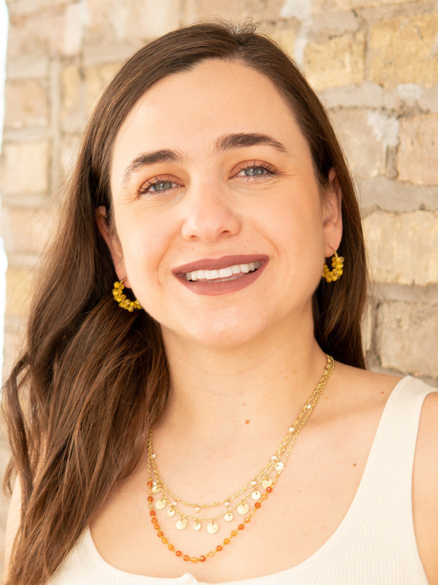 small yellow beaded hoops_Fair Anita