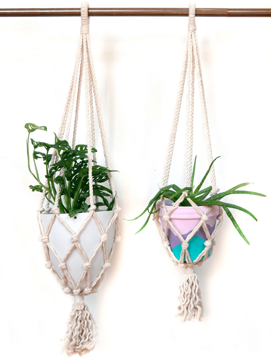 recycled hanging plant pots Recycled Thread Plant Hanger from Cambodia