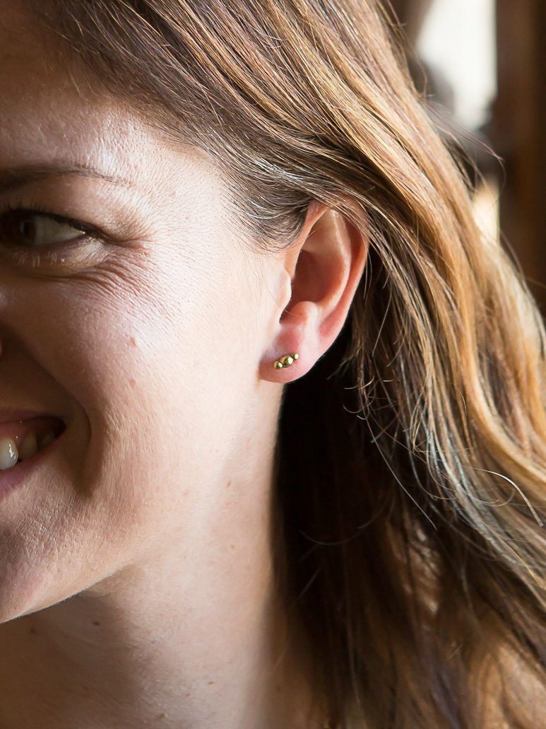 tiny brass multi dot studs | Fair Anita