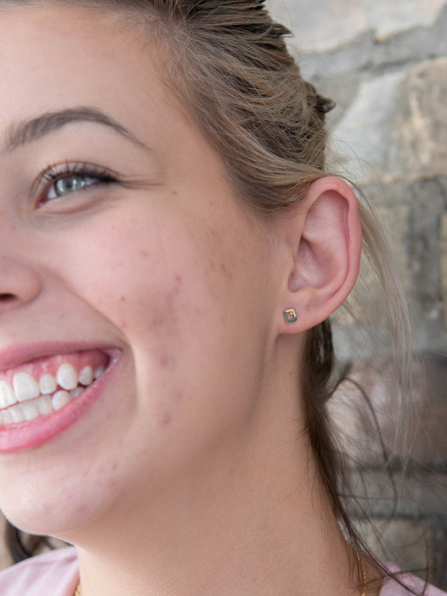 tiny colorful geometric studs | Fair Anita
