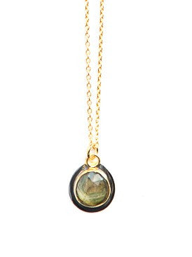 Delicate tourmaline gold necklace | Fair Anita