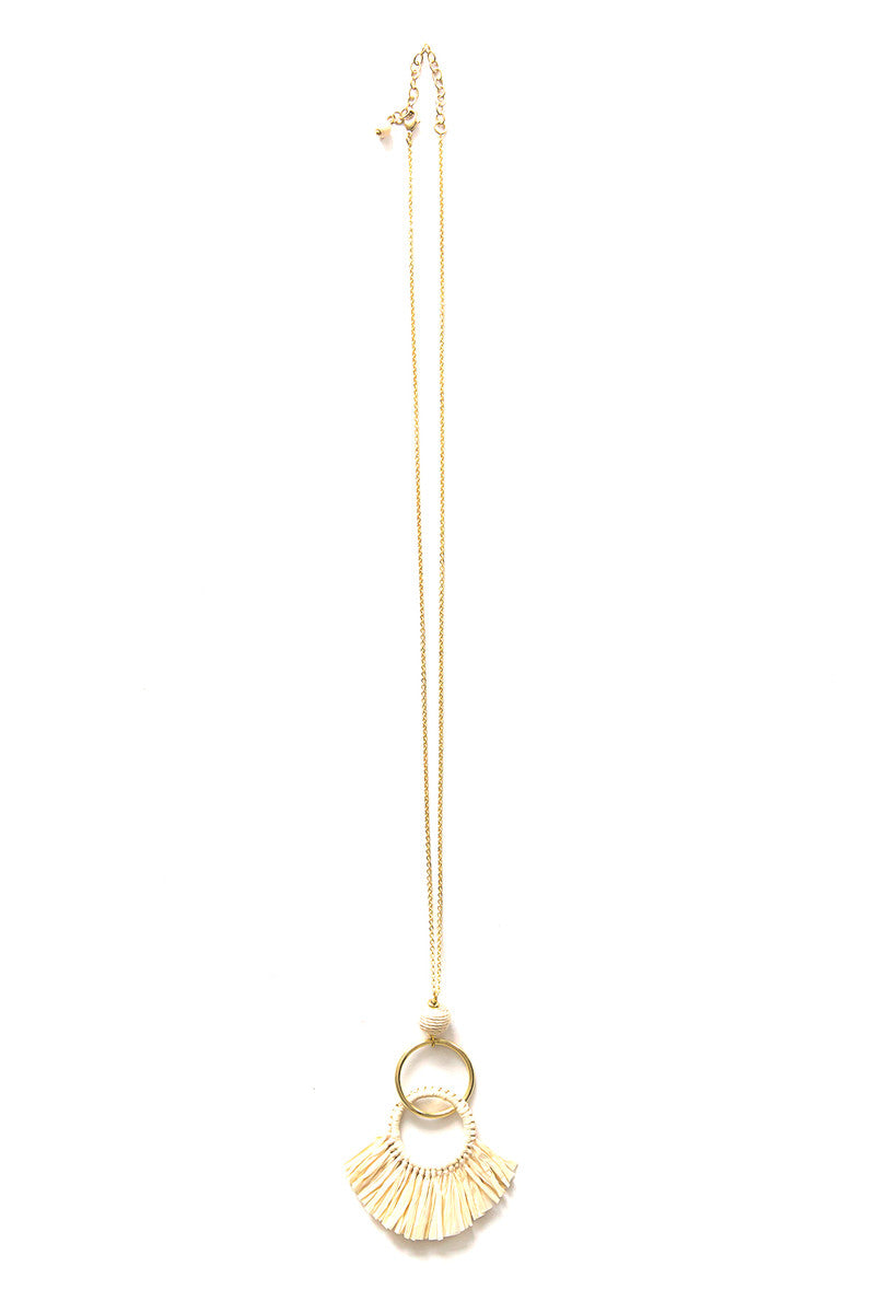 neutral fringe statement necklace | Fair Anita