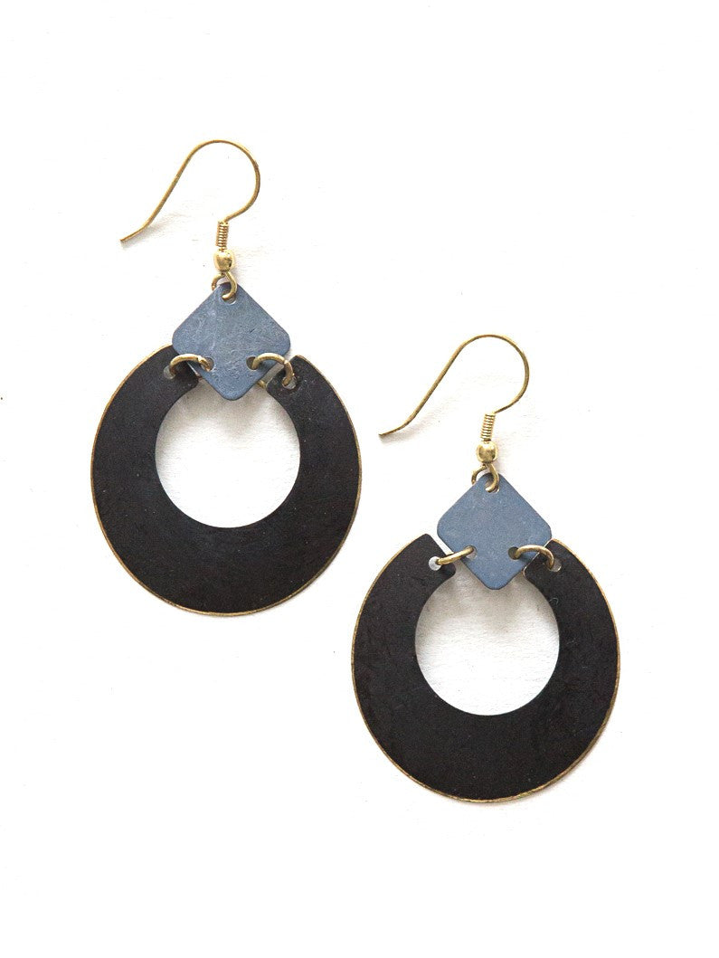 Neutral Painted Loop Earring | Fair Anita