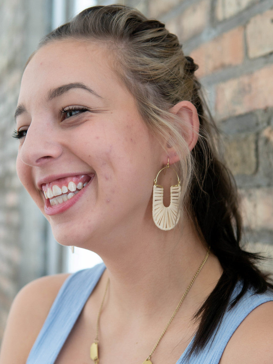 white woven hoop earrings | Fair Anita