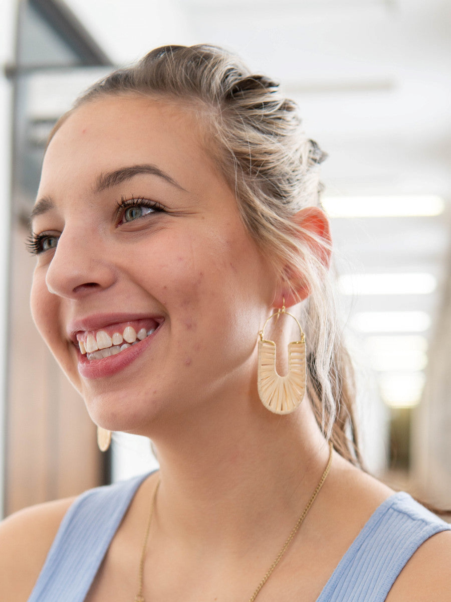 white woven hoop earrings | Fair Anita