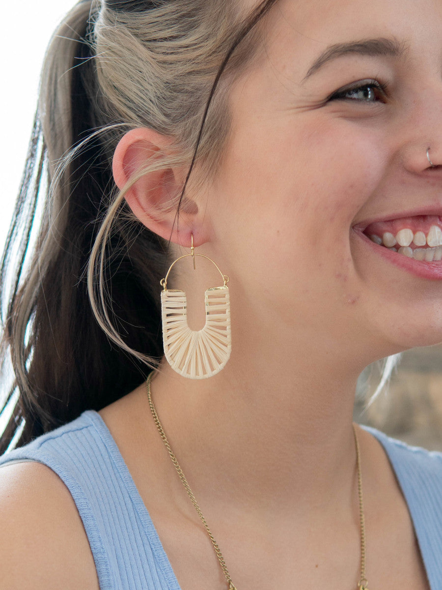 white woven hoop earrings | Fair Anita