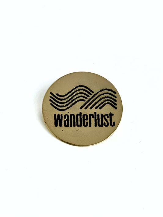Wanderlust Recycled Brass Pin