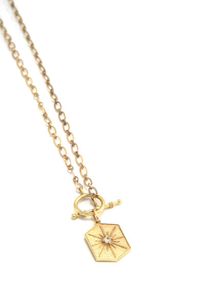 Guiding Light Brass Necklace