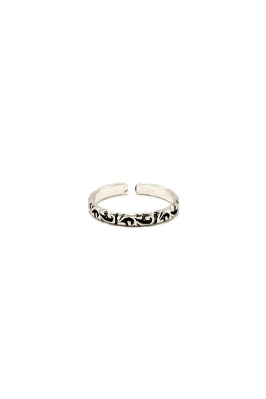 Paisley Adjustable Ring - Silver