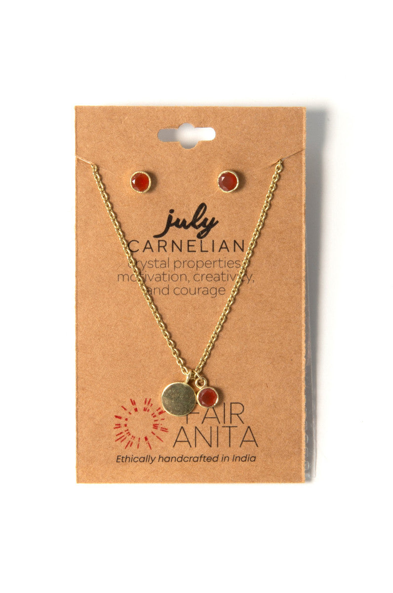 Full Collection: Birthstone Crystal Necklace and Earring Set