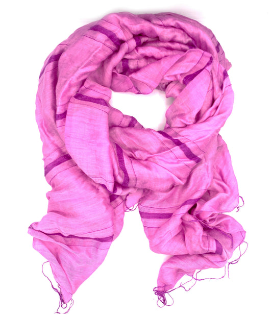 Lan Striped Scarf - Orchid