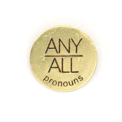 Pronoun Pins - Brass