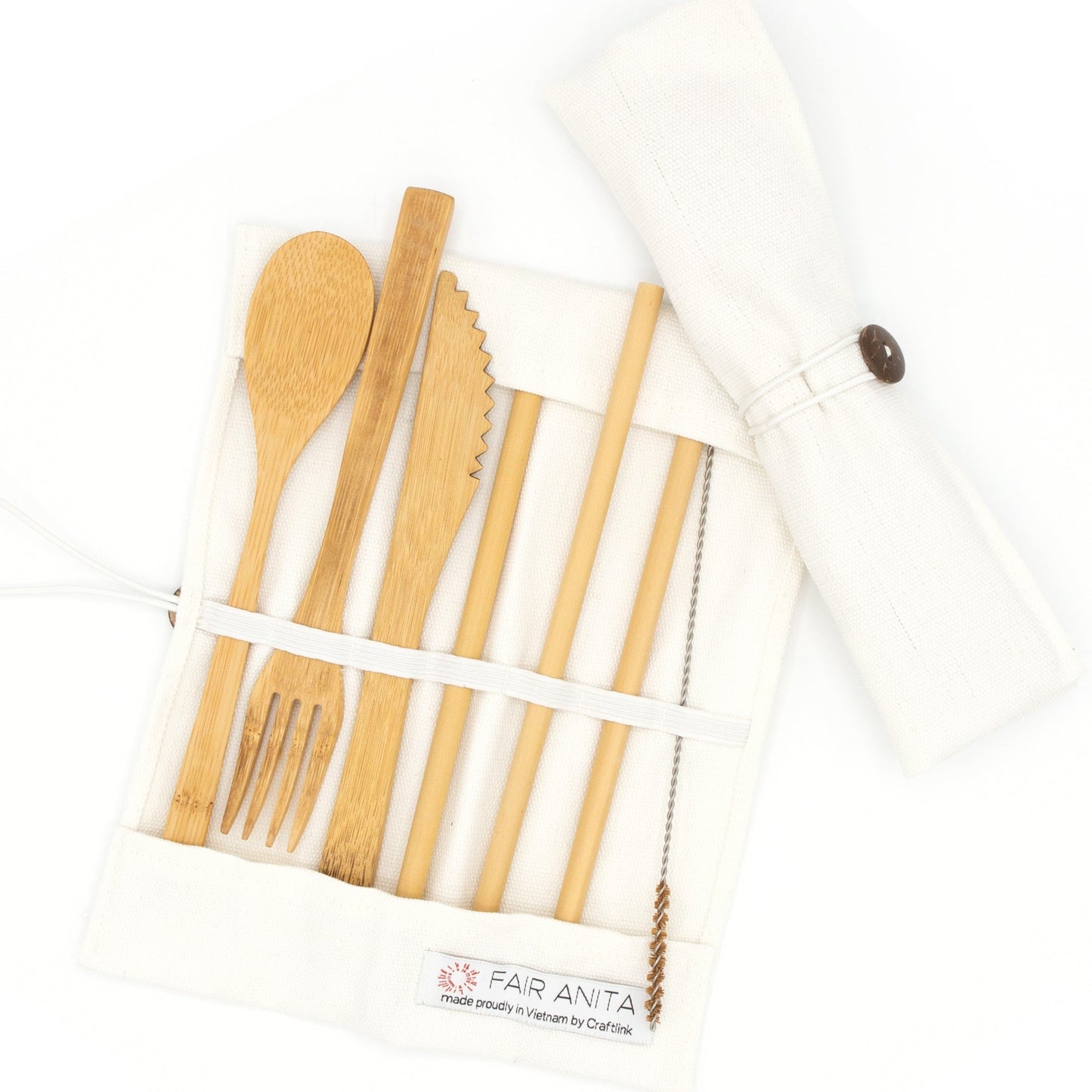 Bamboo Utensil and Straw Set