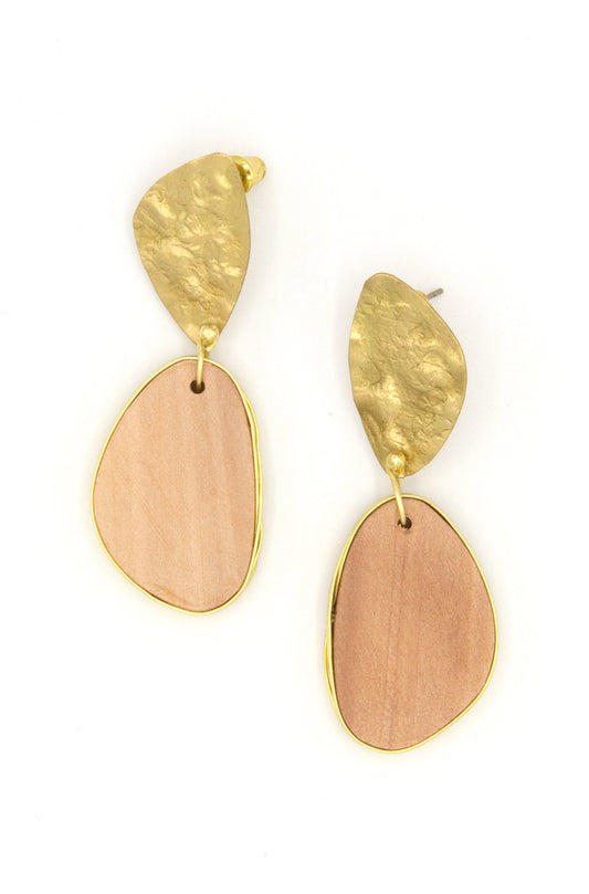 Mod Wood Drop Earrings