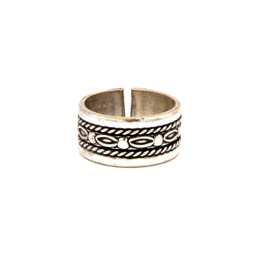 Wide Band Rope Ring