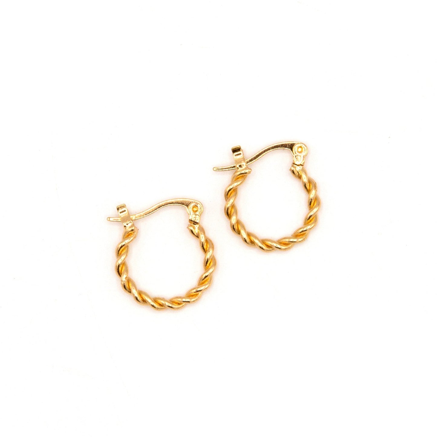 Small Twist Hoop Earrings