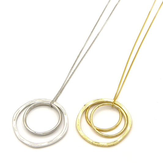 Linked Rings Pendant Necklace