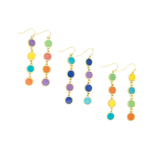 Color Study Enamel Earrings