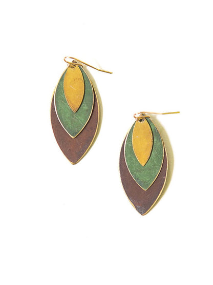 oval disc autumn earrings | Fair Anita