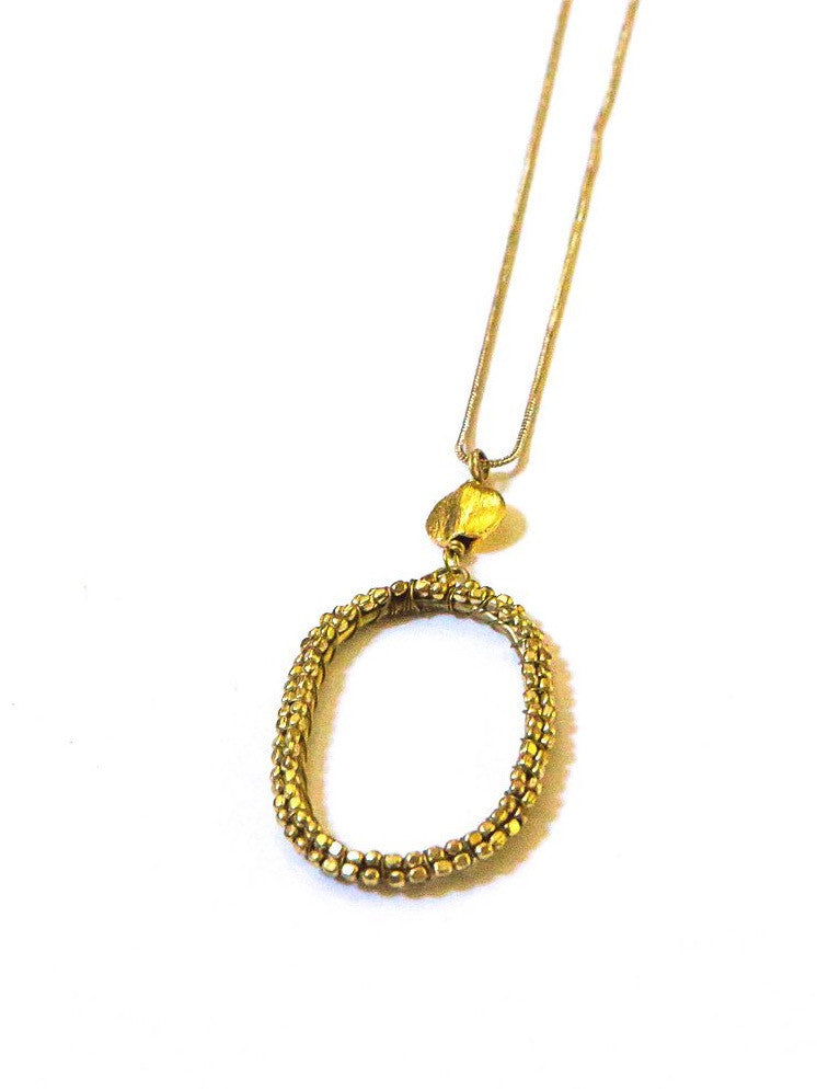 beaded oval pendant necklace | Fair Anita