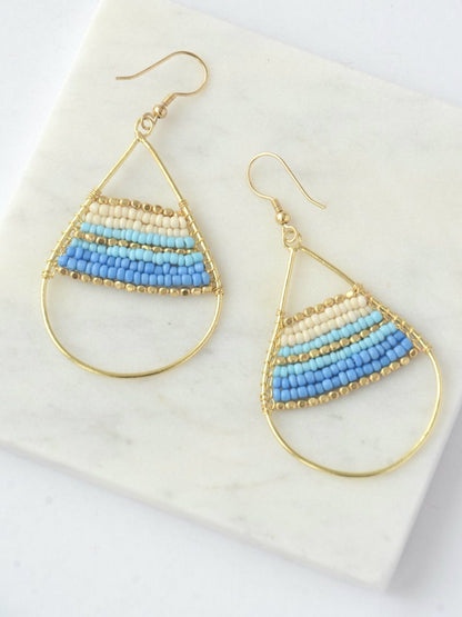 Big beaded blue earrings | Fair Anita