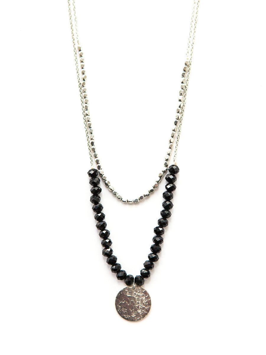 Black Beaded dainty Convertible Necklace | Fair Anita