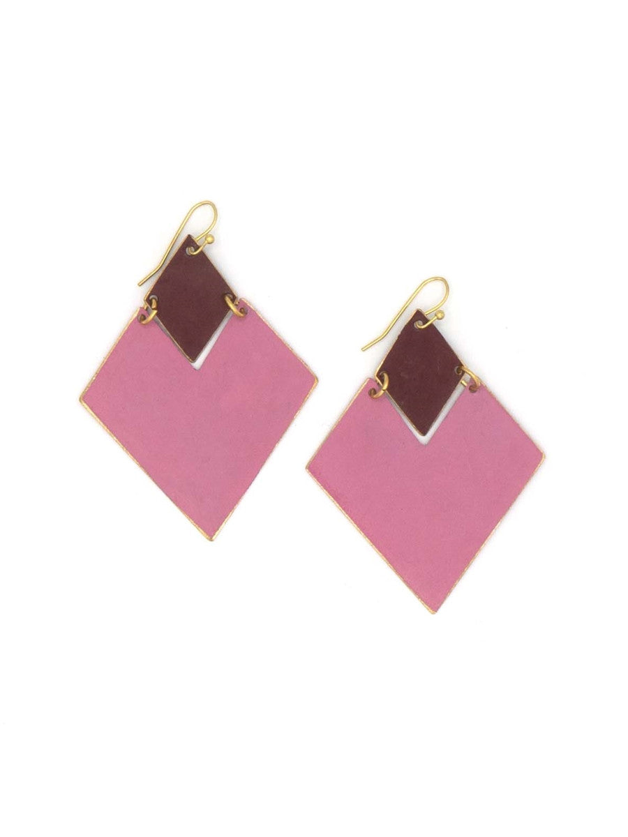 modern statement burgundy earrings_Fair Anita