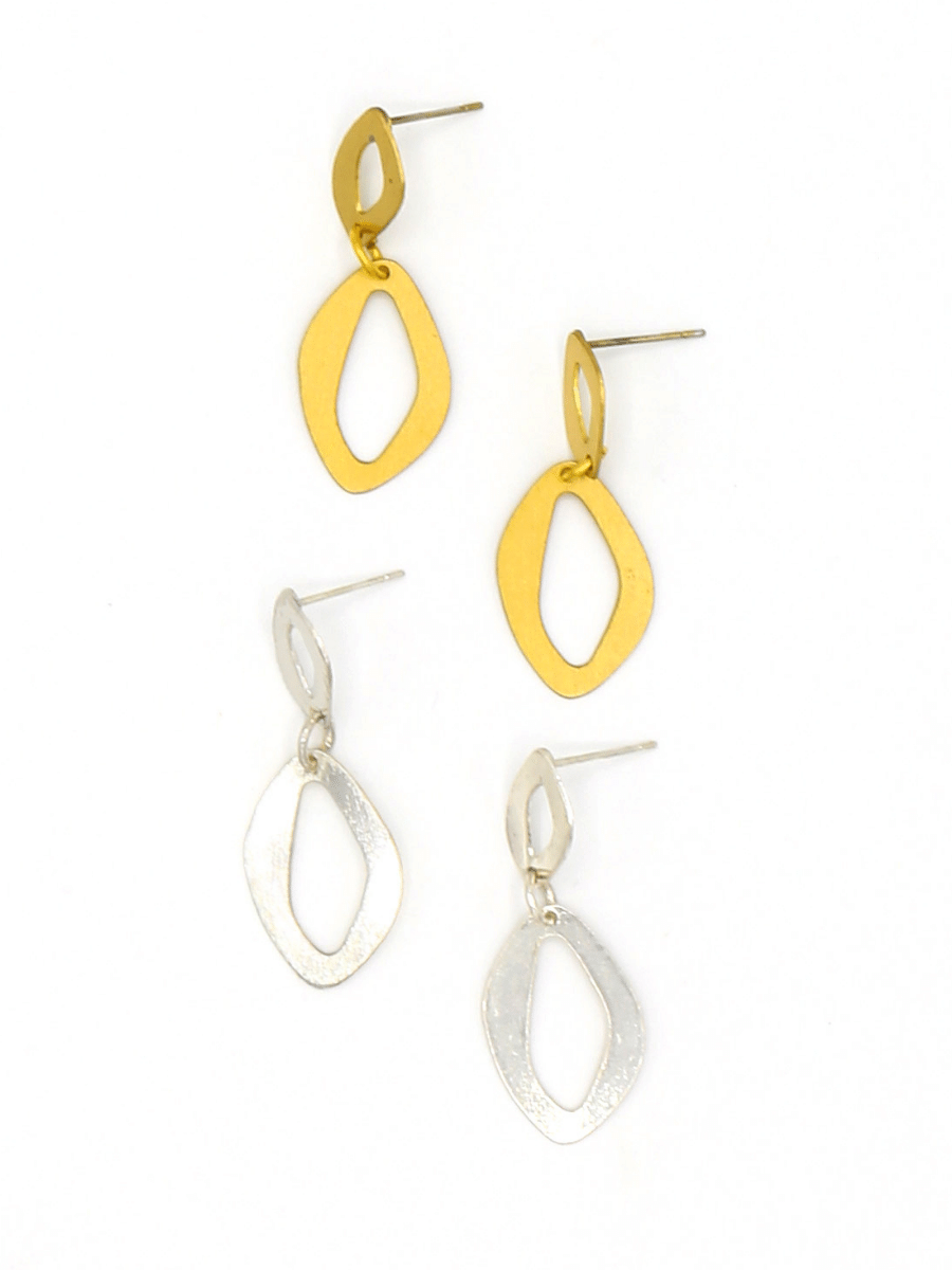 small  oval drop earrings gold | Fair Anita