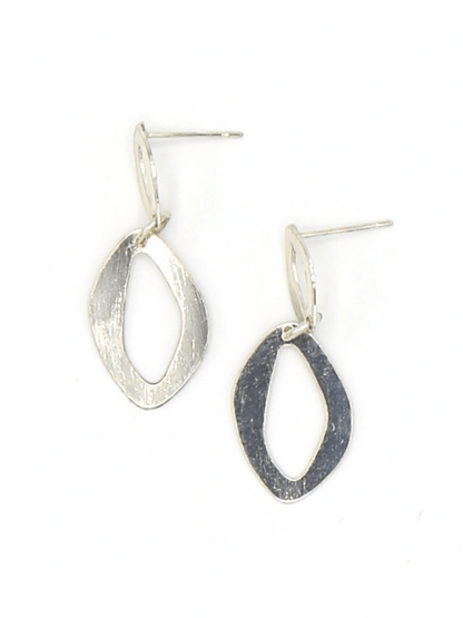 small  oval drop earrings silver | Fair Anita