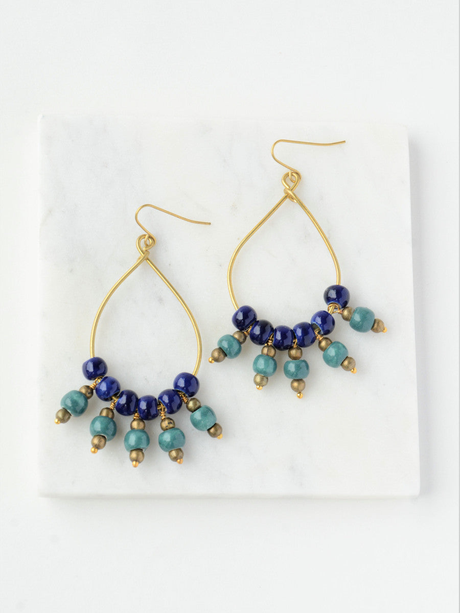 Dark blue dangle earrings | Fair Anita