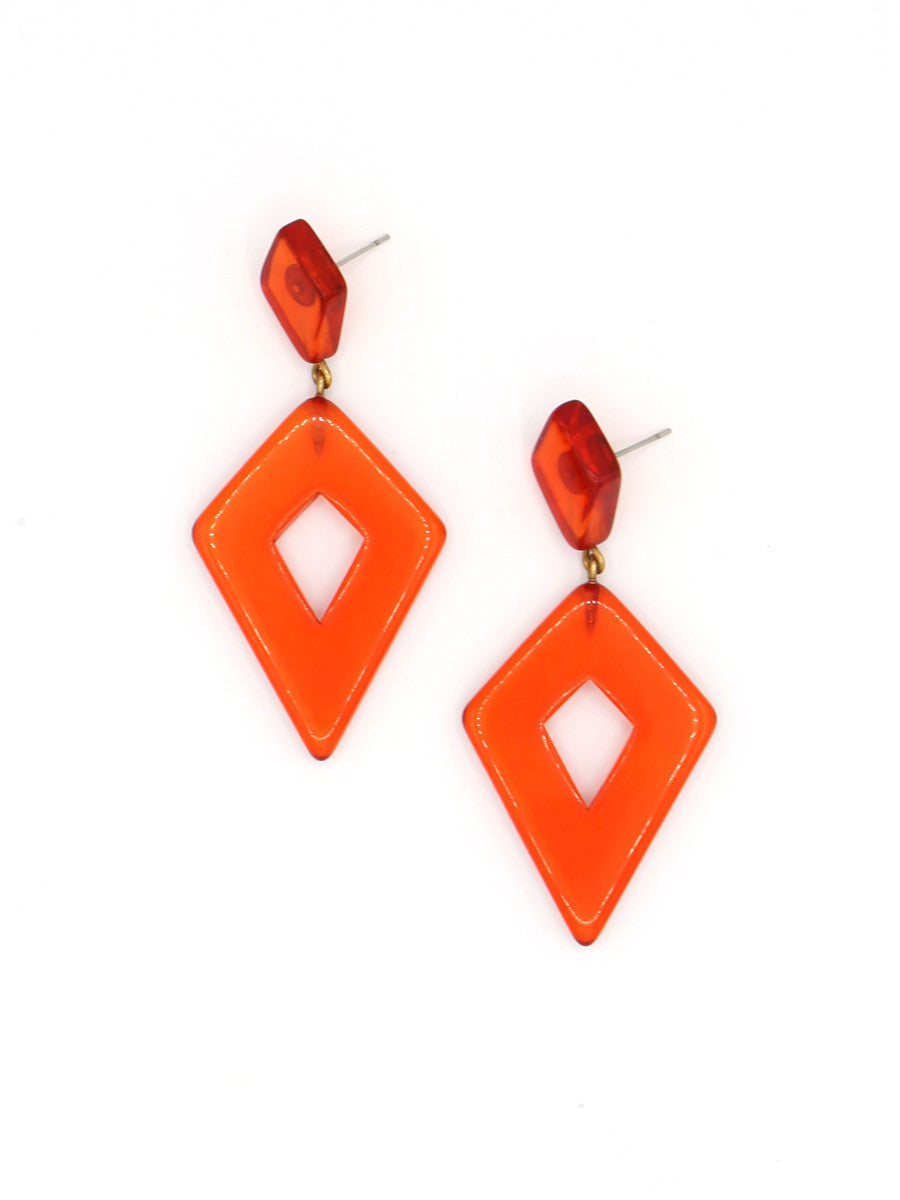 bright orange fair trade earrings | Fair Anita 