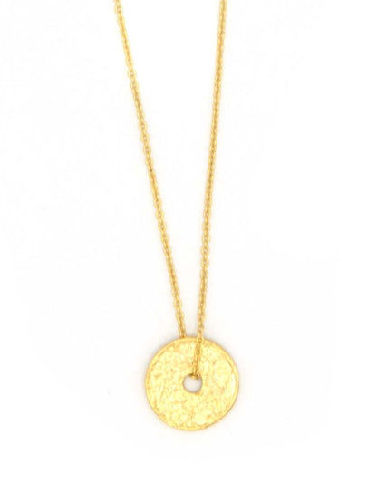 hammered faux coin necklace | Fair Anita