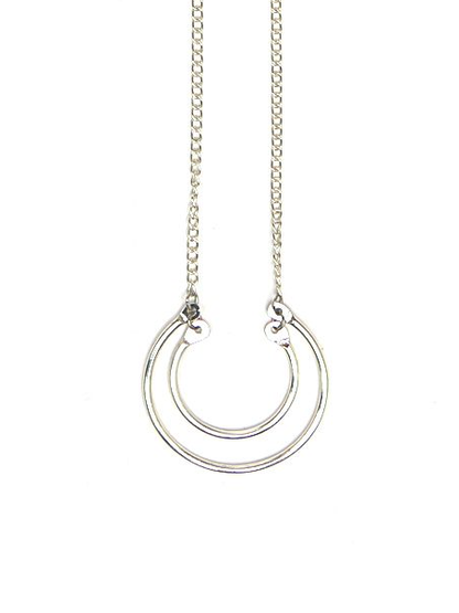 Double crescent shaped long necklace | Fair Anita