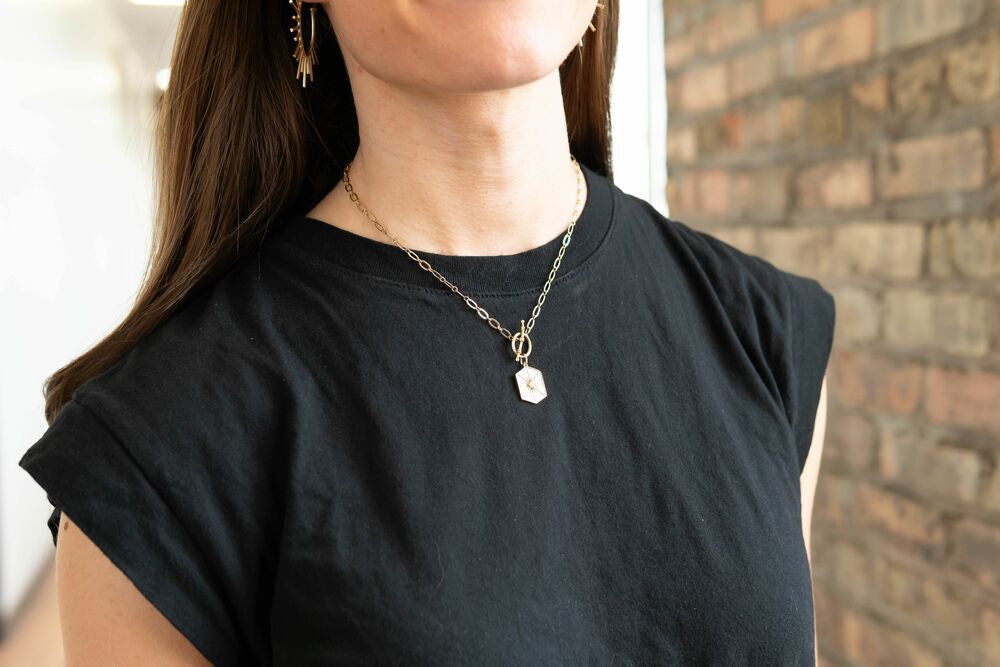 Guiding Light Brass Necklace