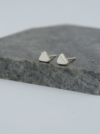 Little triangle sterling silver stud earrings | Fair Anita