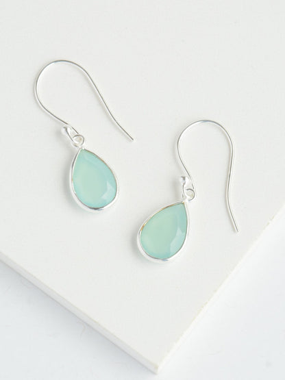 Sterling silver and aqua stone earrings | Fair Anita