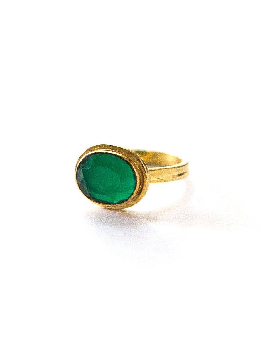 geometric stone sterling ring turquoise | Fair Anita