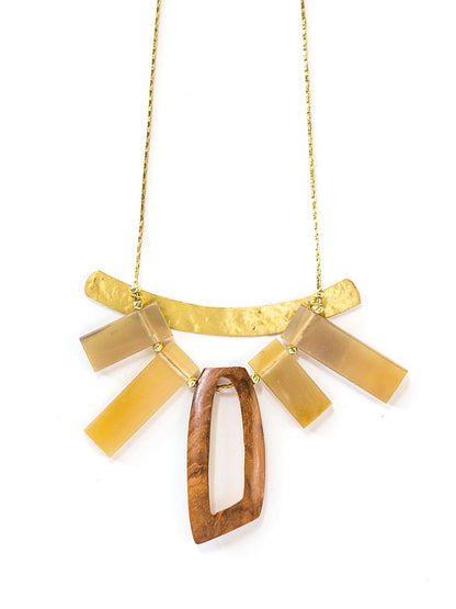 natural materials statement necklace | Fair Anita