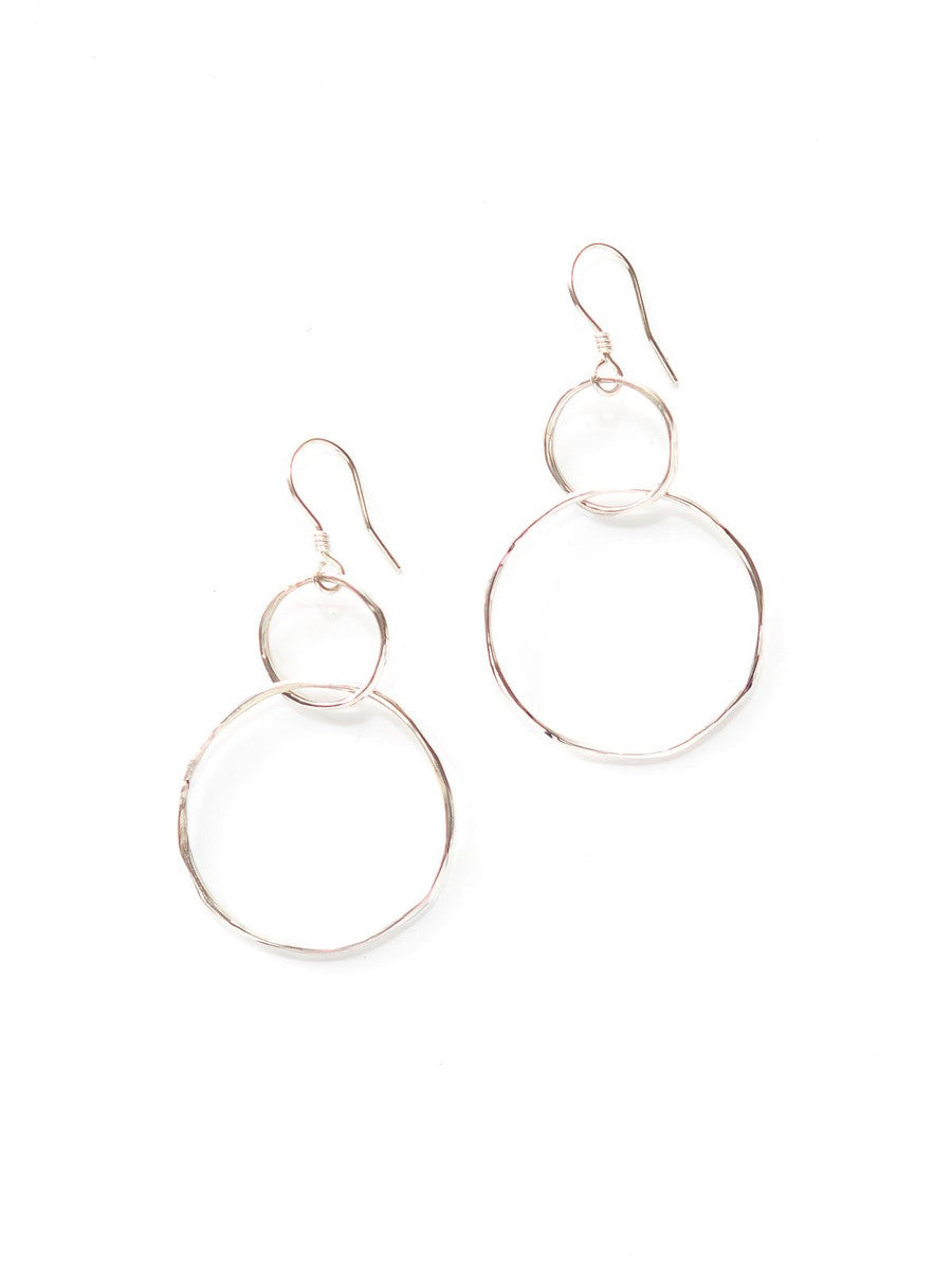 double hoop sterling silver earrings | Fair Anita