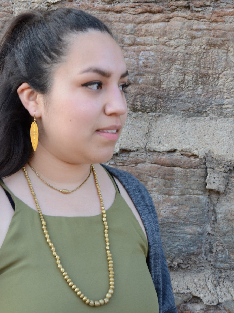 Upcycled artillery choker necklace in brass | Fair Anita
